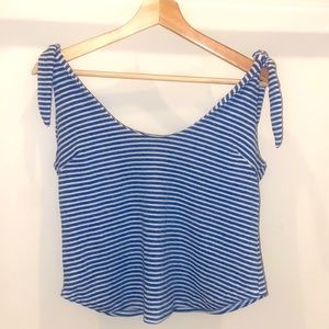 Olivaceous striped tank top